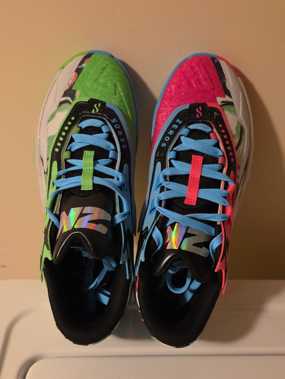 SCOOT ZEROs By PUMA. Neon Mix Sneakers - Blue, Green & Pink..9m...10.5w